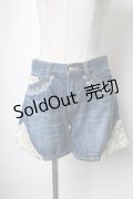 axes femme / デニムショートパンツ  ブルー S-25-05-01-059-AX-PA-AS-ZI