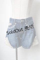 axes femme / デニムショートパンツ  ブルー S-25-05-01-059-AX-PA-AS-ZI