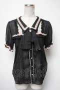 axes femme / ジャボつきブラウス  黒 S-25-05-01-008-AX-TO-AS-ZS