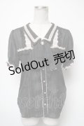 axes femme / ジャボつきブラウス  黒 S-25-05-01-008-AX-TO-AS-ZS
