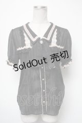 axes femme / ジャボつきブラウス  黒 S-25-05-01-008-AX-TO-AS-ZS