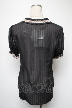画像2: axes femme / ジャボつきブラウス  黒 S-25-05-01-008-AX-TO-AS-ZS