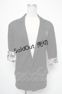 画像1: PUNK / 切替スウェットトップス  黒 S-25-05-01-012-PU-TO-HR-ZS