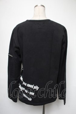 画像2: no future / プリント長袖プルオーバー  黒 S-25-05-01-013-PU-TS-HR-ZS