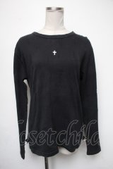 no future / プリント長袖プルオーバー  黒 S-25-05-01-014-PU-TS-HR-ZS