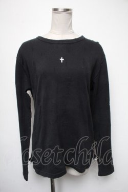画像1: no future / プリント長袖プルオーバー  黒 S-25-05-01-014-PU-TS-HR-ZS