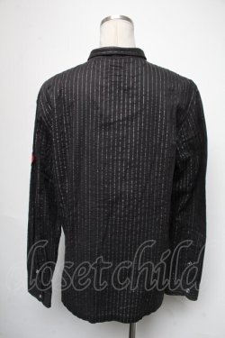 画像2: no future / ラメストライプptシャツ  黒 S-25-05-01-015-PU-TS-HR-ZS