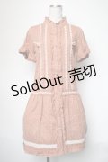 axes femme / 半袖ブラウス風ワンピース  オレンジ S-25-05-01-023-AX-OP-HR-ZI