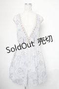 axes femme / バラ柄ジャガードタックワンピース  サックス S-25-05-01-039-AX-OP-HR-ZI