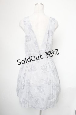 画像2: axes femme / バラ柄ジャガードタックワンピース  サックス S-25-05-01-039-AX-OP-HR-ZI