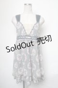 axes femme / ローズミラー柄チェーンチュニック  グリーン S-25-05-01-044-AX-TO-AS-ZS
