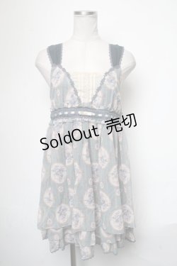 画像1: axes femme / ローズミラー柄チェーンチュニック  グリーン S-25-05-01-044-AX-TO-AS-ZS