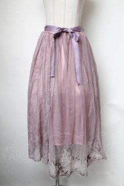 画像1: axes femme /チュール刺繍スカート  ピンク S-25-05-01-046-AX-SK-ET-ZS