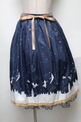 axes femme / ピーター・パン/プリントスカート  紺 S-25-05-03-054-AX-SK-AS-ZS