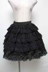metamorphose / 総レースティアードスカート  黒 S-25-05-03-056-ME-SK-AS-ZS