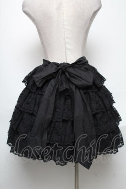 画像2: metamorphose / 総レースティアードスカート  黒 S-25-05-03-056-ME-SK-AS-ZS