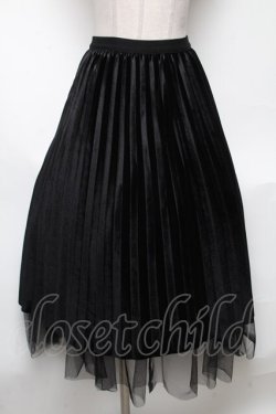 画像3: axes femme POETIQUE / チュール＆ベロアリバーシブルスカート  黒 S-25-05-03-057-AX-SK-HR-ZS
