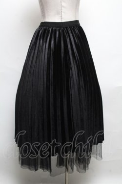 画像4: axes femme POETIQUE / チュール＆ベロアリバーシブルスカート  黒 S-25-05-03-057-AX-SK-HR-ZS