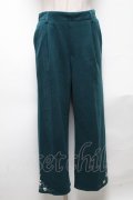 axes femme / 裾刺繍ストレートカットパンツ  グリーン S-25-05-03-060-AX-PA-HR-ZS