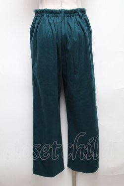 画像2: axes femme / 裾刺繍ストレートカットパンツ  グリーン S-25-05-03-060-AX-PA-HR-ZS