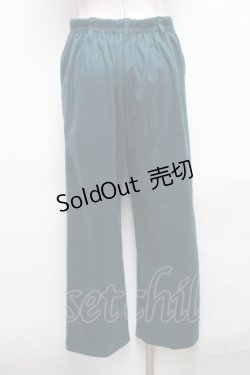 画像2: axes femme / 裾刺繍ストレートカットパンツ  グリーン S-25-05-03-060-AX-PA-HR-ZS