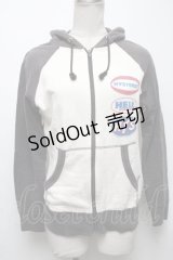 HYSTERIC GLAMOUR / プリントパーカー  オフｘグレー S-25-05-03-007-PU-TO-HR-ZS