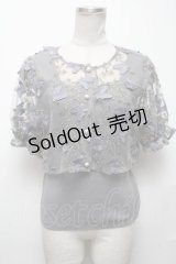 axes femme POETIQUE / 立体襟ブラウス×タンクセット  グレー S-25-05-03-009-AX-BL-HR-ZS