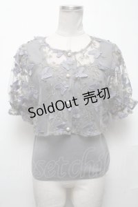 axes femme POETIQUE / 立体襟ブラウス×タンクセット  グレー S-25-05-03-009-AX-BL-HR-ZS
