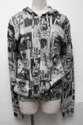 HYSTERIC GLAMOUR / ニュースペーパーptパーカー  グレー S-25-05-03-011-PU-TO-HR-ZS