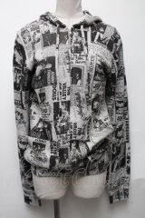 HYSTERIC GLAMOUR / ニュースペーパーptパーカー  グレー S-25-05-03-011-PU-TO-HR-ZS