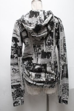 画像2: HYSTERIC GLAMOUR / ニュースペーパーptパーカー  グレー S-25-05-03-011-PU-TO-HR-ZS