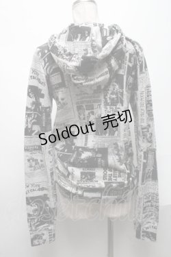 画像2: HYSTERIC GLAMOUR / ニュースペーパーptパーカー  グレー S-25-05-03-011-PU-TO-HR-ZS