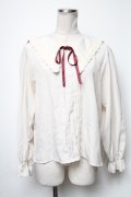 axes femme POETIQUE / ビッグカラープルブラウス  オフ S-25-05-03-002-AX-BL-HR-ZS