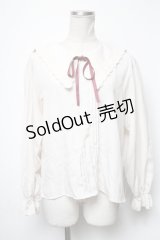 axes femme POETIQUE / ビッグカラープルブラウス  オフ S-25-05-03-002-AX-BL-HR-ZS