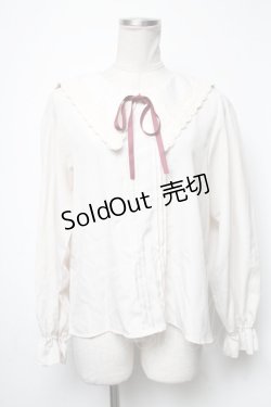 画像1: axes femme POETIQUE / ビッグカラープルブラウス  オフ S-25-05-03-002-AX-BL-HR-ZS
