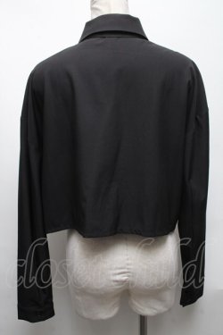 画像2: Jamieエーエヌケー / ネクタイ付きチェックショートシャツ  黒 S-25-05-03-016-LO-BL-AS-ZS