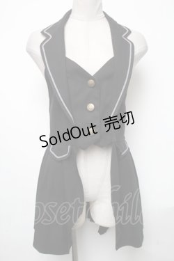 画像1: axes femme POETIQUE / クラシックホルターベスト  黒 S-25-05-03-019-AX-TO-HR-ZS