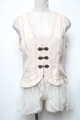 axes femme / チュールフリルベスト  キナリ S-25-05-03-003-AX-TO-HR-ZS