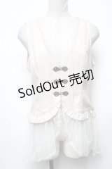 axes femme / チュールフリルベスト  キナリ S-25-05-03-003-AX-TO-HR-ZS