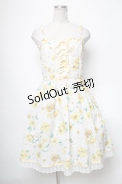 画像1: axes femme / 花柄ワンピース  イエロー S-25-05-03-024-AX-OP-HR-ZS