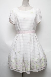 Rojita / ボーダーワンピース  白ｘピンク S-25-05-03-027-LO-OP-AS-ZT032