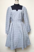 axes femme POETIQUE / リブカットレイヤード風ワンピース  サックス S-25-05-03-032-AX-TO-HR-ZS