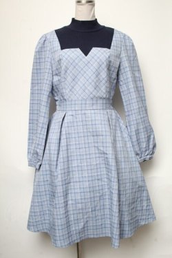 画像1: axes femme POETIQUE / リブカットレイヤード風ワンピース  サックス S-25-05-03-032-AX-TO-HR-ZS