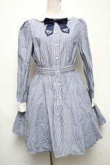 Secret Honey / ストライプワンピース  サックス S-25-05-03-034-CA-SK-AS-ZS