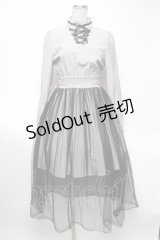 Ank Rouge / チュール重ねワンピース  グレーｘ黒 S-25-05-03-036-CA-OP-AS-ZS