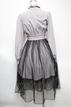 画像2: Ank Rouge / チュール重ねワンピース  グレーｘ黒 S-25-05-03-036-CA-OP-AS-ZS