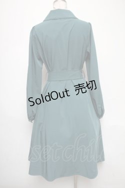 画像2: axes femme POETIQUE / チェックバイカラーワンピース  グリーン S-25-05-03-038-AX-OP-HR-ZS