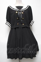 Ank Rouge / セーラーワンピース  黒ｘ白 S-25-05-03-041-CA-OP-AS-ZS