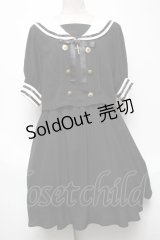 Ank Rouge / セーラーワンピース  黒ｘ白 S-25-05-03-041-CA-OP-AS-ZS