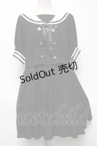 Ank Rouge / セーラーワンピース  黒ｘ白 S-25-05-03-041-CA-OP-AS-ZS